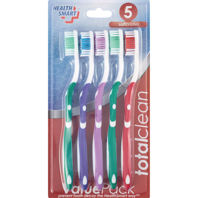 slide 1 of 1, Value Pack Tooth Brushes, 5 ct