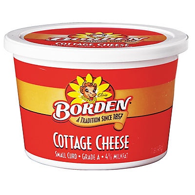 slide 1 of 1, Borden Small Curd Cottage Cheese, 16 oz