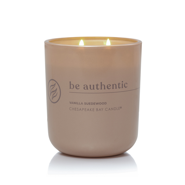 slide 3 of 17, Chesapeake Bay Candle Intentions Collection Be Authentic - Vanilla Suedewood, 13 oz