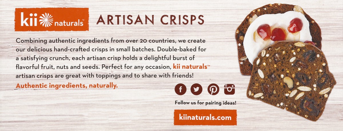 slide 4 of 7, Kii Naturals Date & Walnut Artisan Crisps 5.3 oz, 5.3 oz