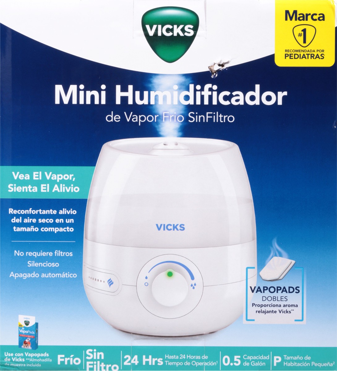 slide 6 of 9, Vicks FilterFree Cool Mist Humidifier Mini Small Room Size 1 ea, 1 ct