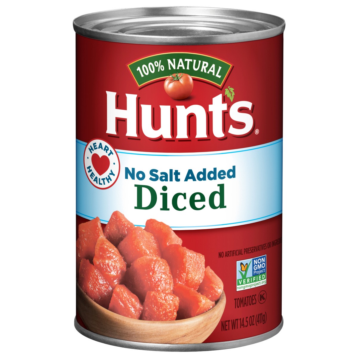 slide 1 of 5, Hunt's No Salt Added Diced Tomatoes 14.5 oz, 14.5 oz