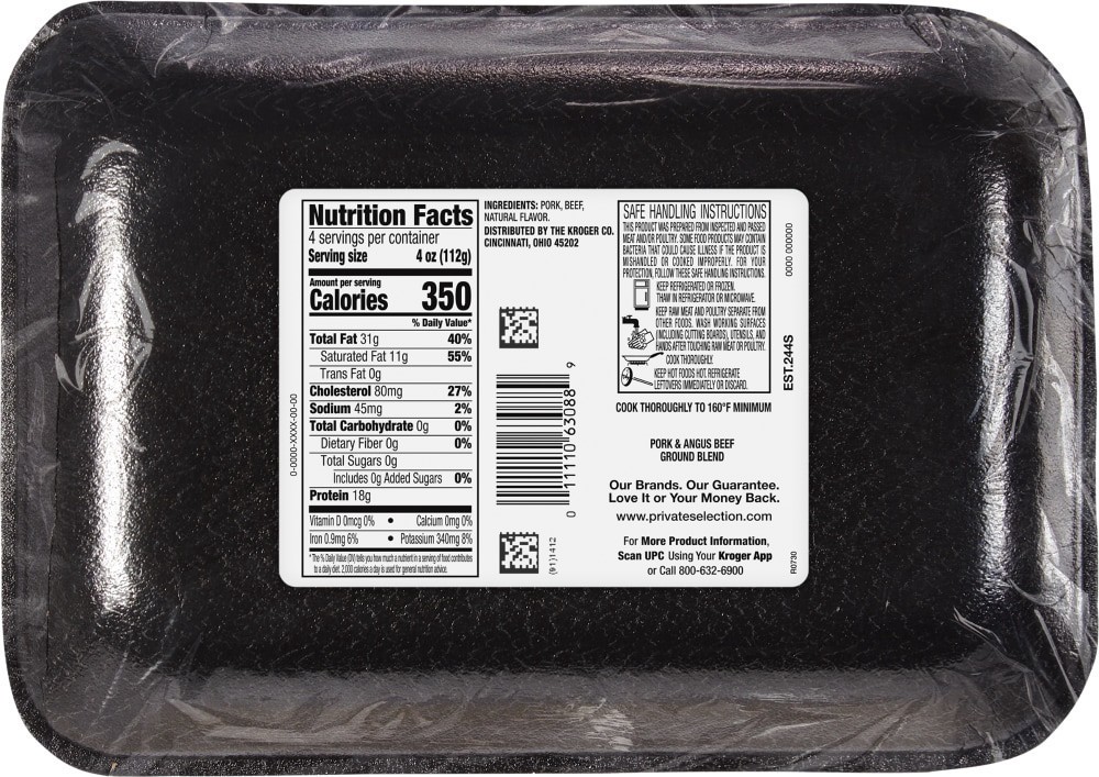 slide 2 of 2, Private Selection Pork & Angus Beef Ground Sausage Blend, 16 oz