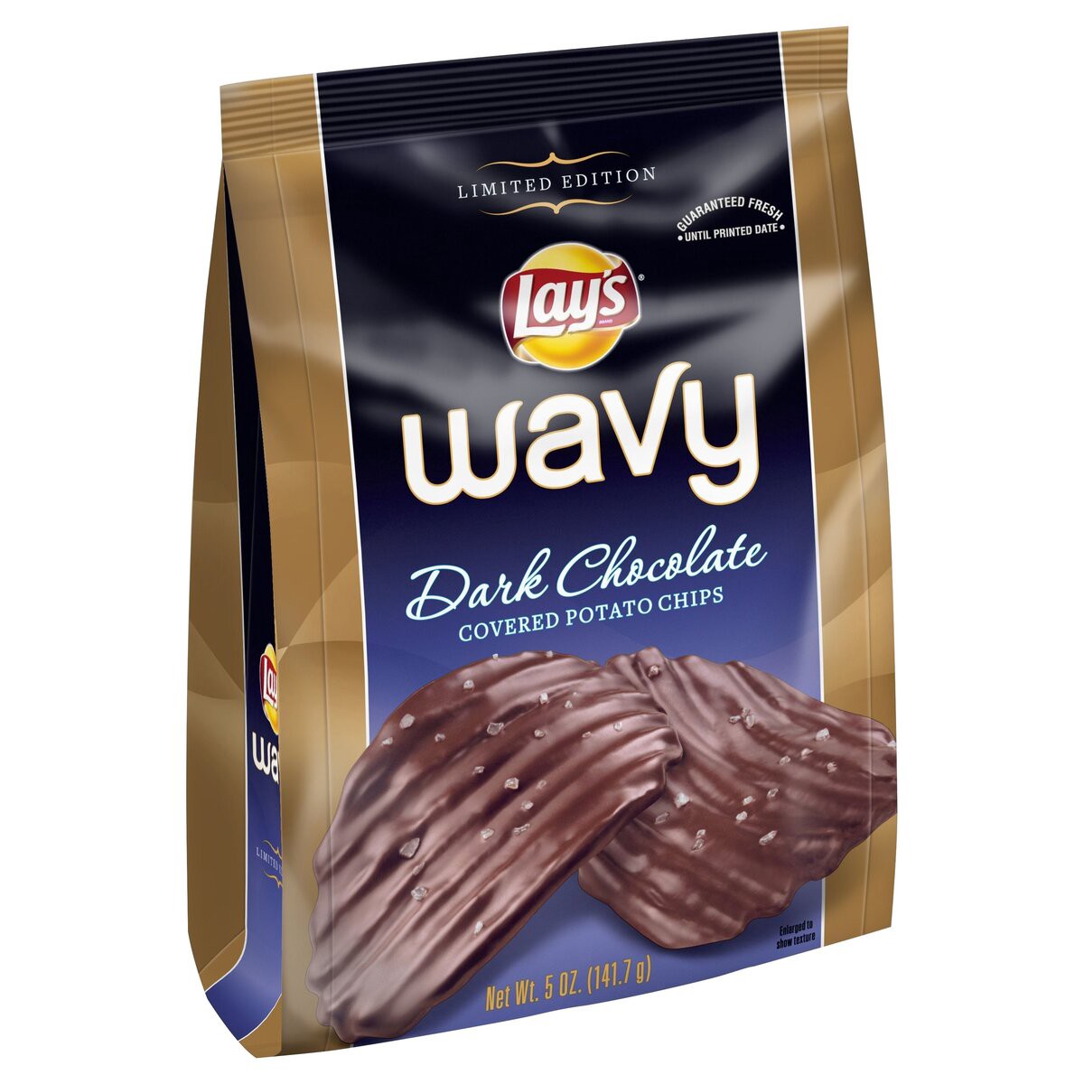 slide 2 of 9, Lay's Wavy Covered Potato Chips Dark Chocolate 5 Oz, 5 oz