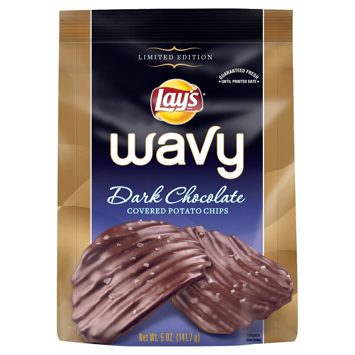 slide 8 of 9, Lay's Wavy Covered Potato Chips Dark Chocolate 5 Oz, 5 oz