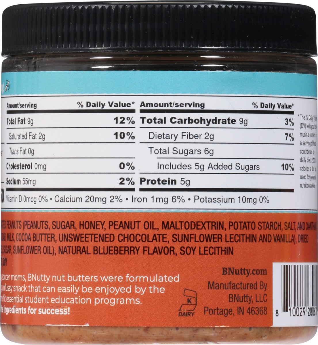 slide 6 of 9, BNutty Blissful Blueberry Peanut Butter 9 oz, 9 oz