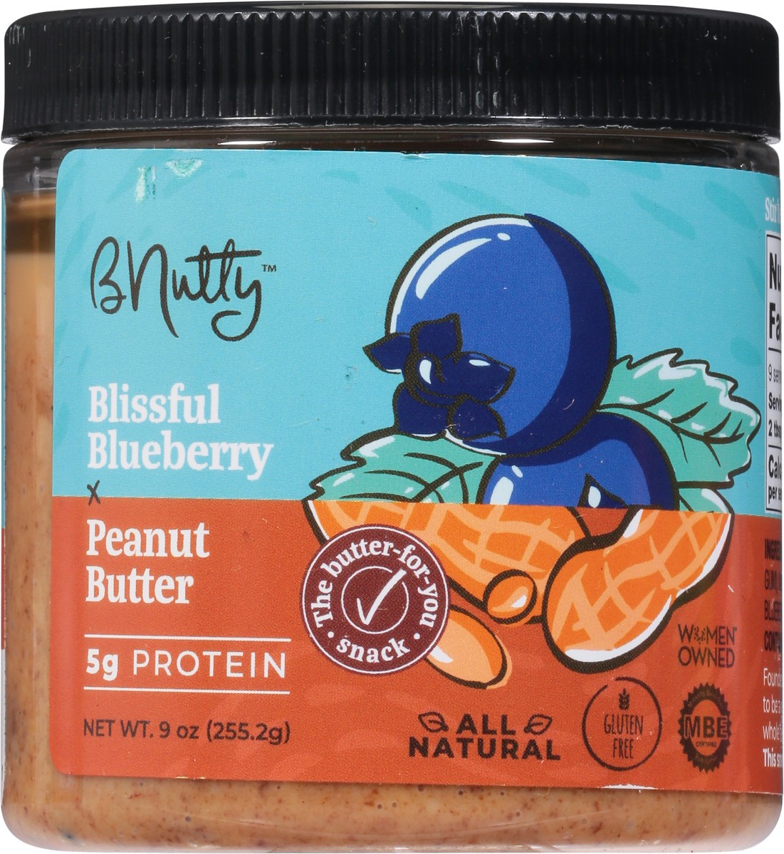 slide 5 of 9, BNutty Blissful Blueberry Peanut Butter 9 oz, 9 oz