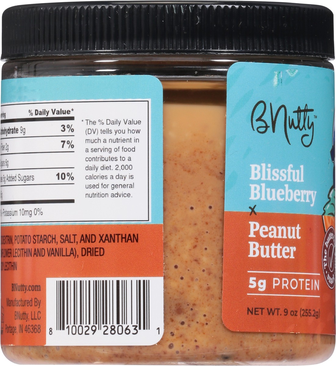 slide 3 of 9, BNutty Blissful Blueberry Peanut Butter 9 oz, 9 oz