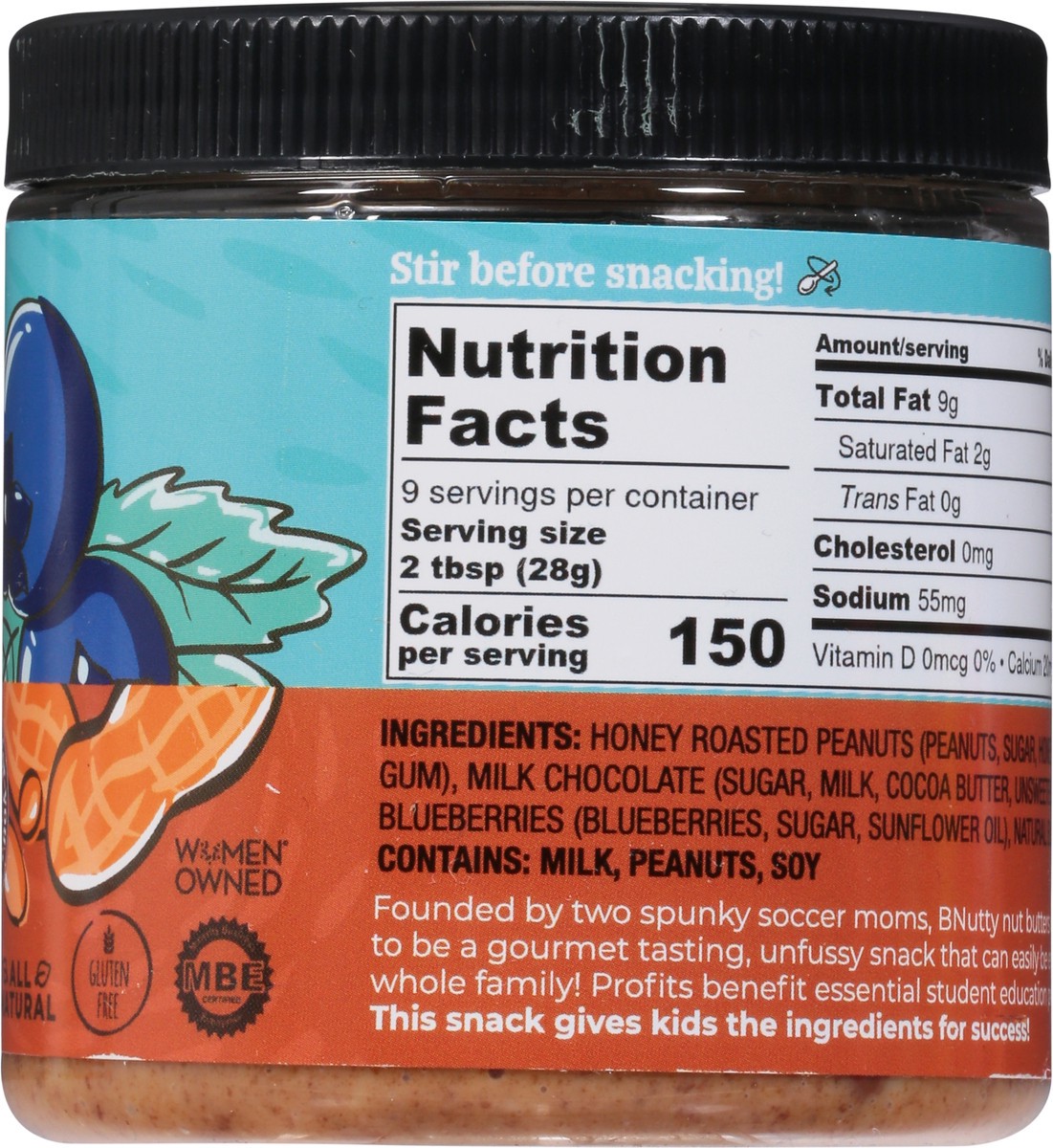 slide 7 of 9, BNutty Blissful Blueberry Peanut Butter 9 oz, 9 oz