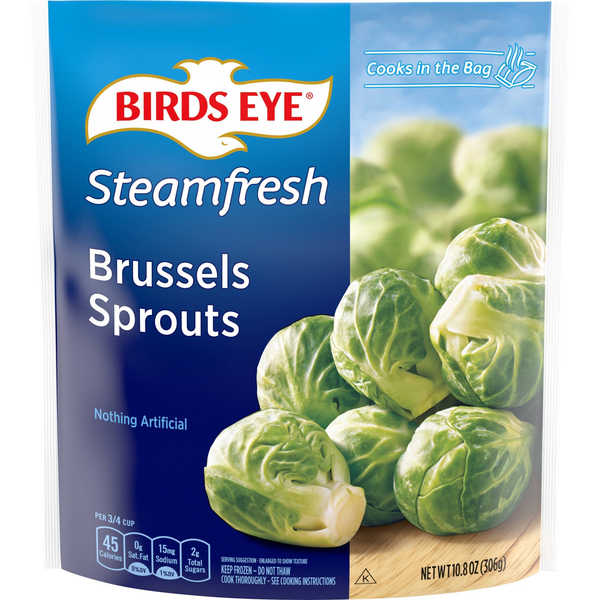slide 1 of 2, Birds Eye Steamfresh Premium Brussels Sprouts, 10.8 oz