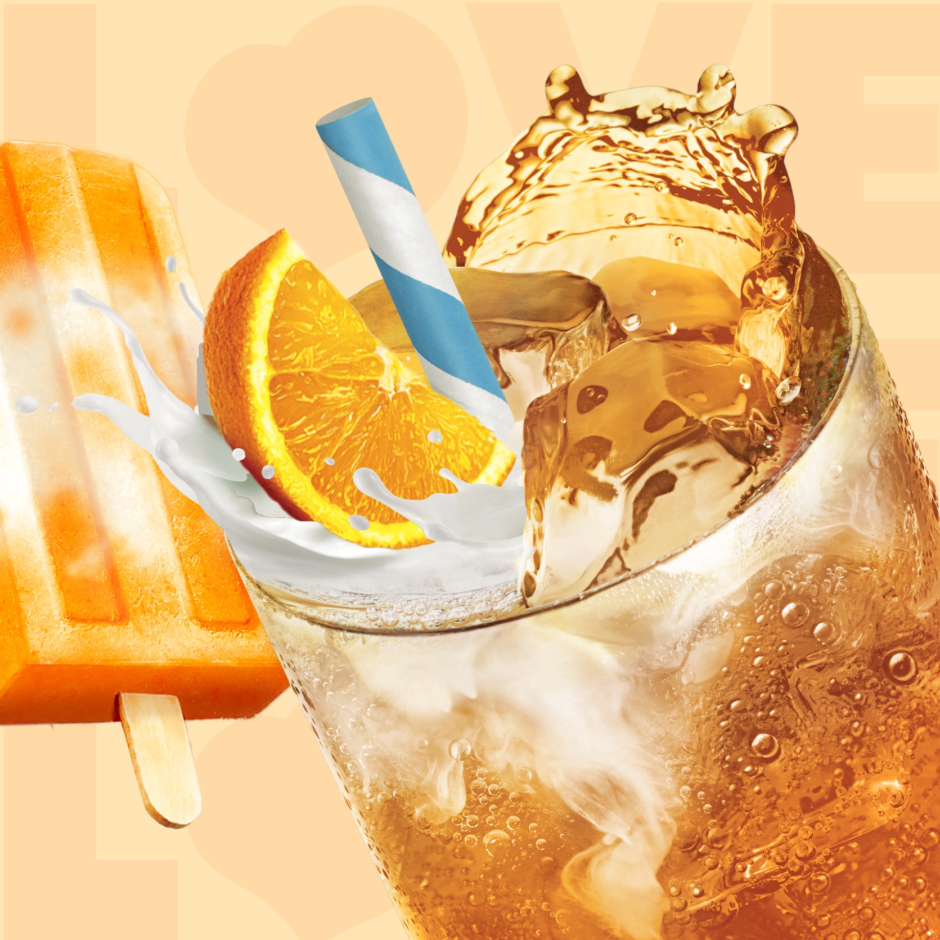 slide 4 of 7, Coffee mate Dirty Soda Creamer, Orange Crème Pop Flavored Liquid Creamer, Mix with Crush Orange, 28 oz