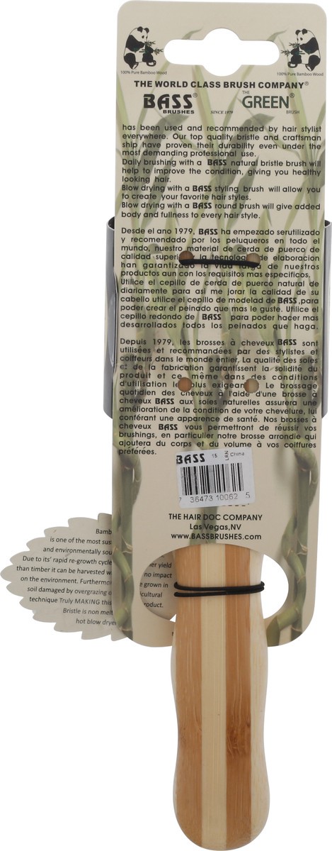 slide 4 of 12, Bass Brushes Small Oval Style Bamboo Handle Hair Brush, Bamboo Pin, 1 ct