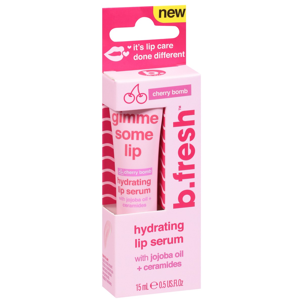slide 5 of 9, b.fresh Hydrating Cherry Bomb Lip Serum with Jojoba Oil + Ceramides 0.5 fl oz, 0.5 fl oz