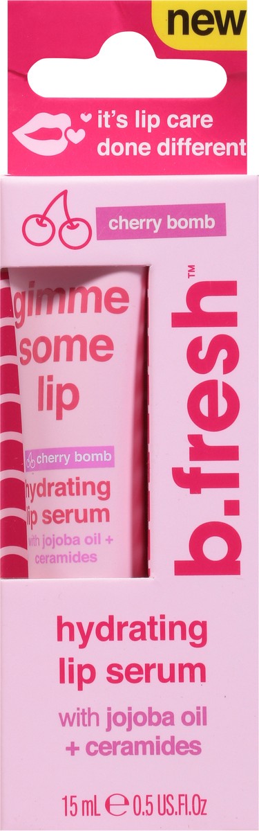 slide 4 of 9, b.fresh Hydrating Cherry Bomb Lip Serum with Jojoba Oil + Ceramides 0.5 fl oz, 0.5 fl oz