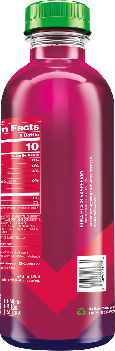 slide 3 of 7, Bai Boost Buka Black Raspberry, Antioxidant Infused Beverage Bottle - 18 fl oz, 18 fl oz