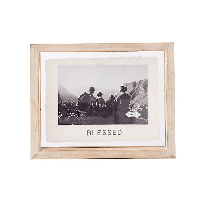 slide 1 of 1, Mud Pie Blessed'' Picture Frame - Brown'', 4 in x 6 in