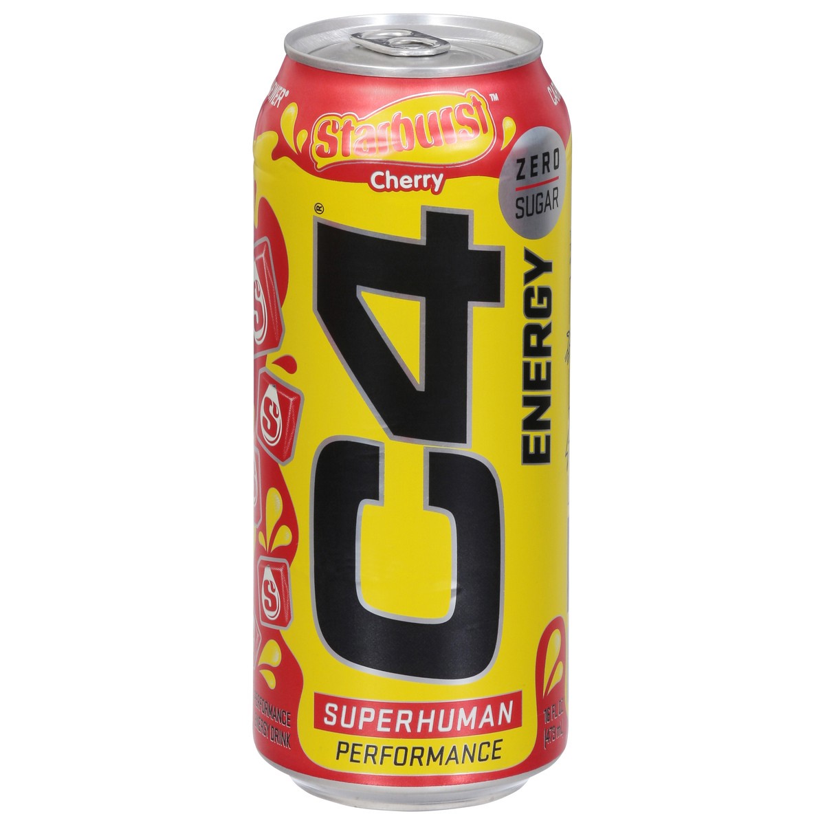 slide 1 of 9, C4 Sport Zero Sugar Performance Starburst Cherry Energy Drink 16 fl oz, 16 fl oz