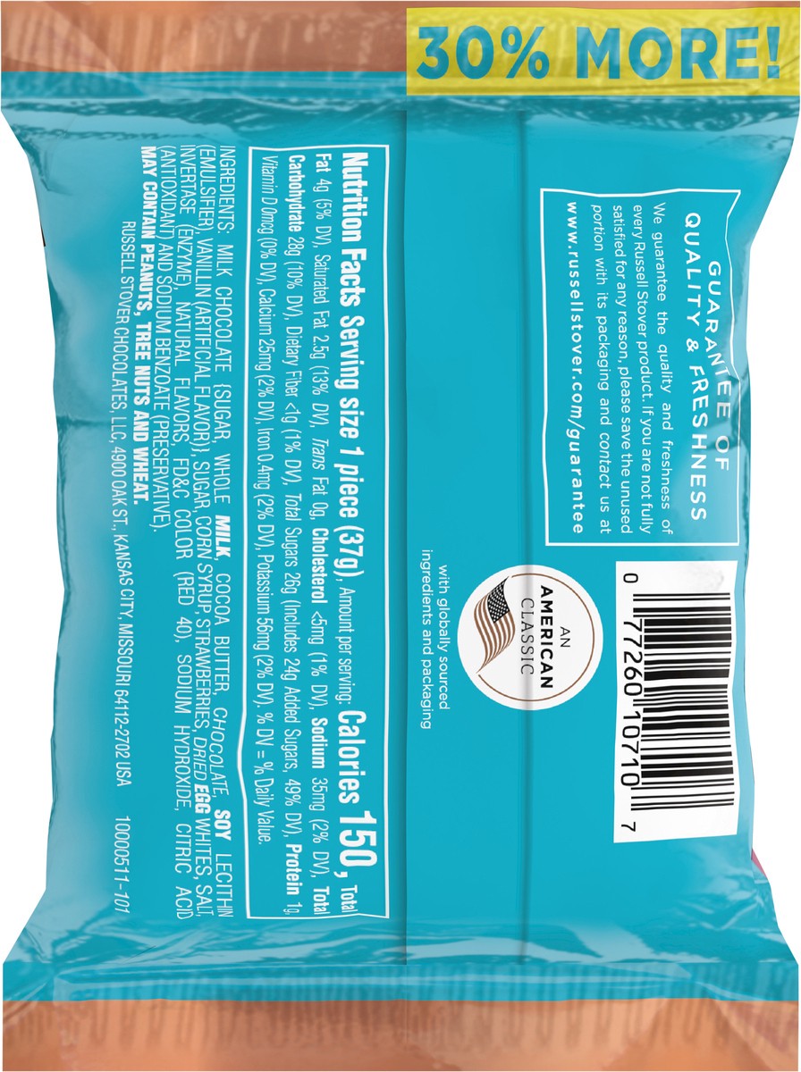 slide 6 of 8, RUSSELL STOVER Easter Strawberry Crème Milk Chocolate Candy Easter Egg, 1.3 oz., 1.3 oz