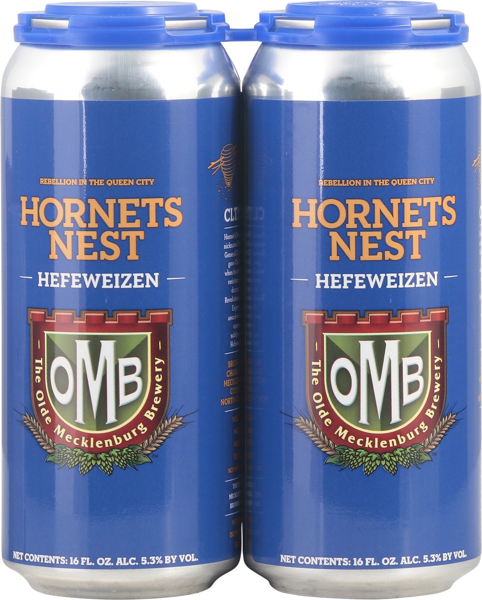 slide 2 of 9, The Olde Mecklenburg Brewery Hefeweizen Hornets Nest Beer 4 - 16 fl oz Cans, 4 ct; 16 oz