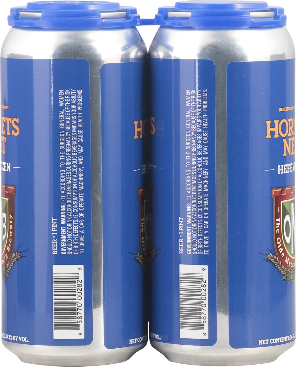 slide 3 of 9, The Olde Mecklenburg Brewery Hefeweizen Hornets Nest Beer 4 - 16 fl oz Cans, 4 ct; 16 oz