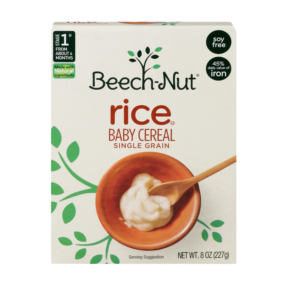 slide 1 of 1, Beech-Nut Homestyle Rice Baby Cereal Box, 8 oz