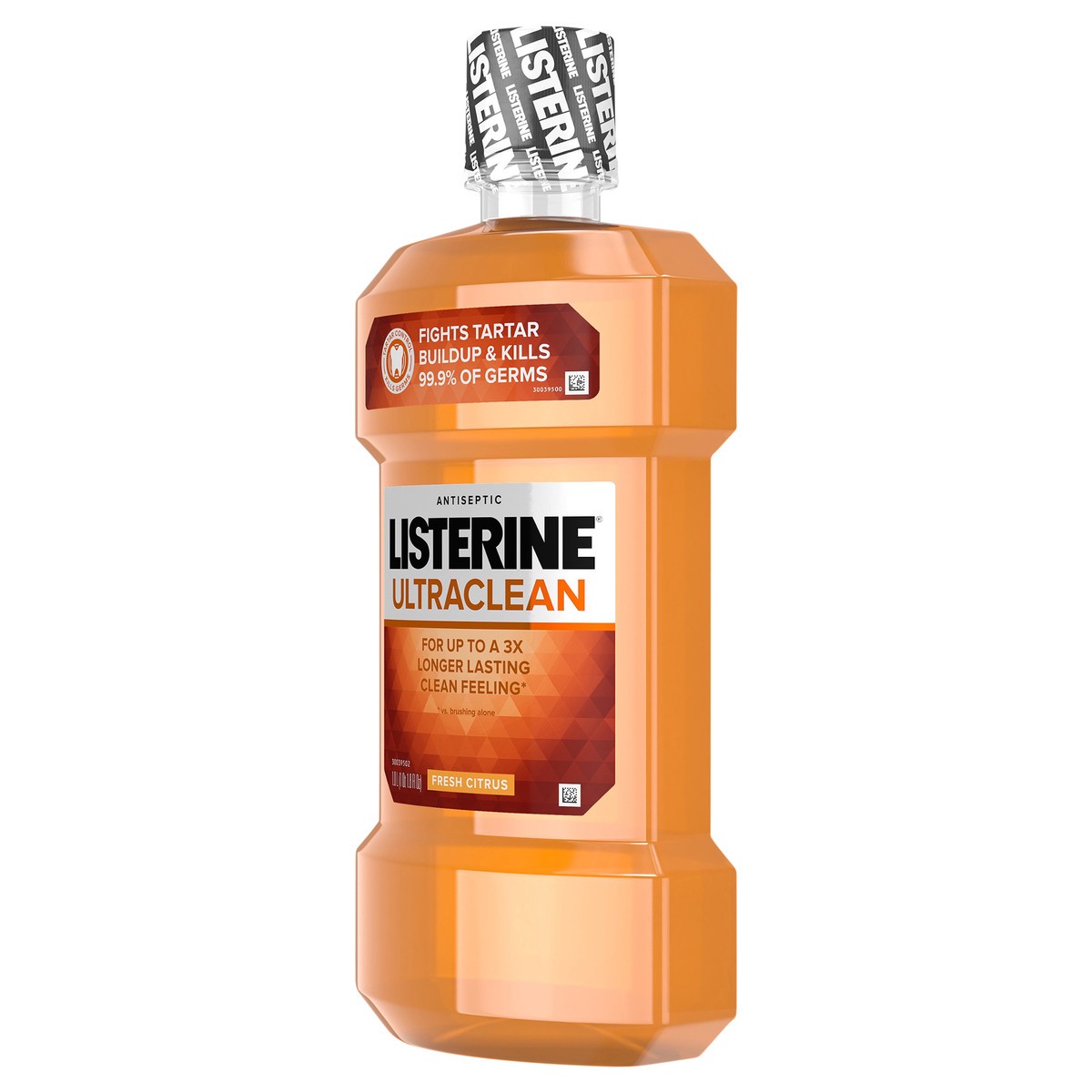 slide 3 of 7, Listerine Ultraclean Oral Care Antiseptic Mouthwash with Everfresh Technology to Help Fight Bad Breath, Gingivitis, Plaque and Tartar, Fresh Citrus, 1 L, 1 liter