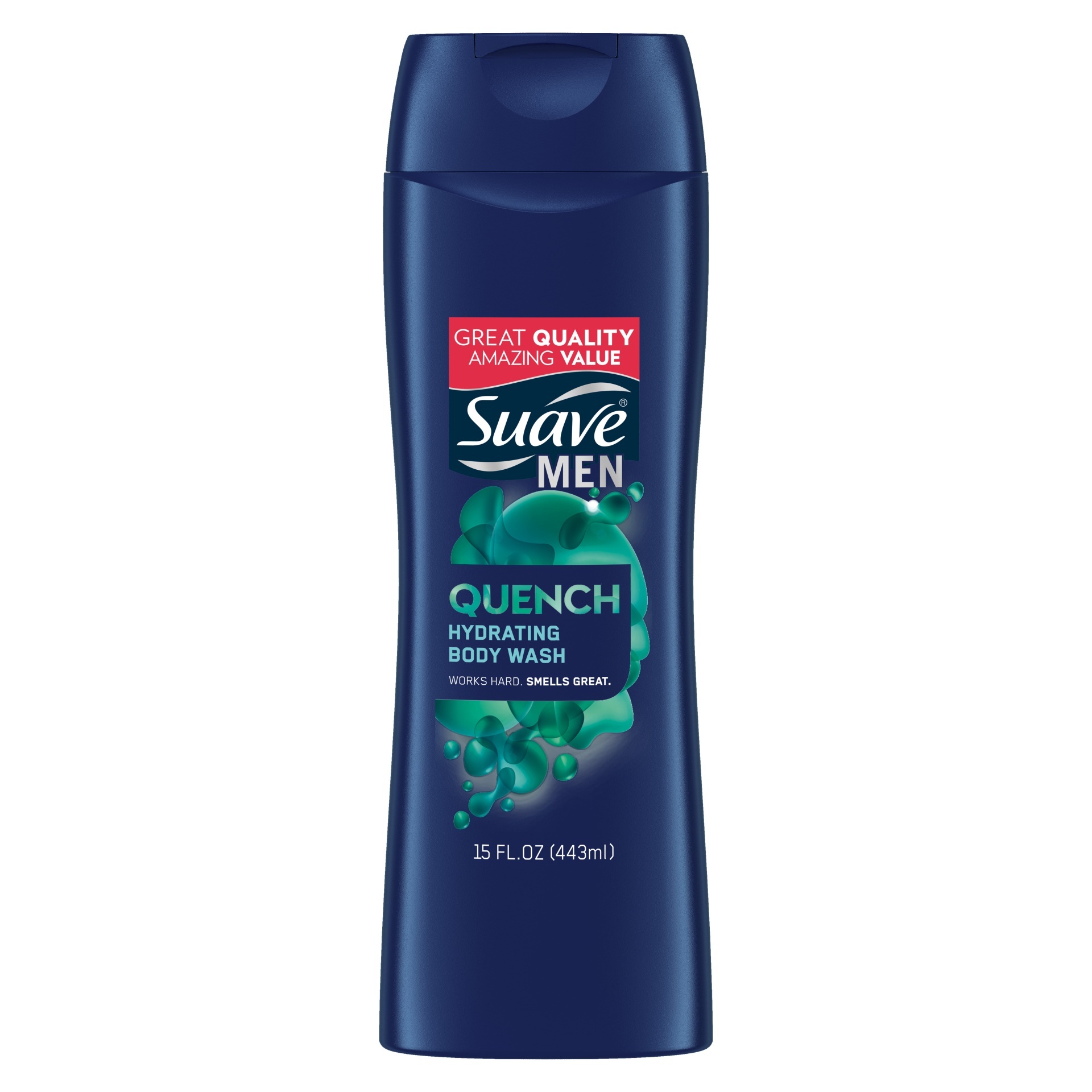 slide 1 of 1, Suave Men Body Wash Quench, 15 fl oz