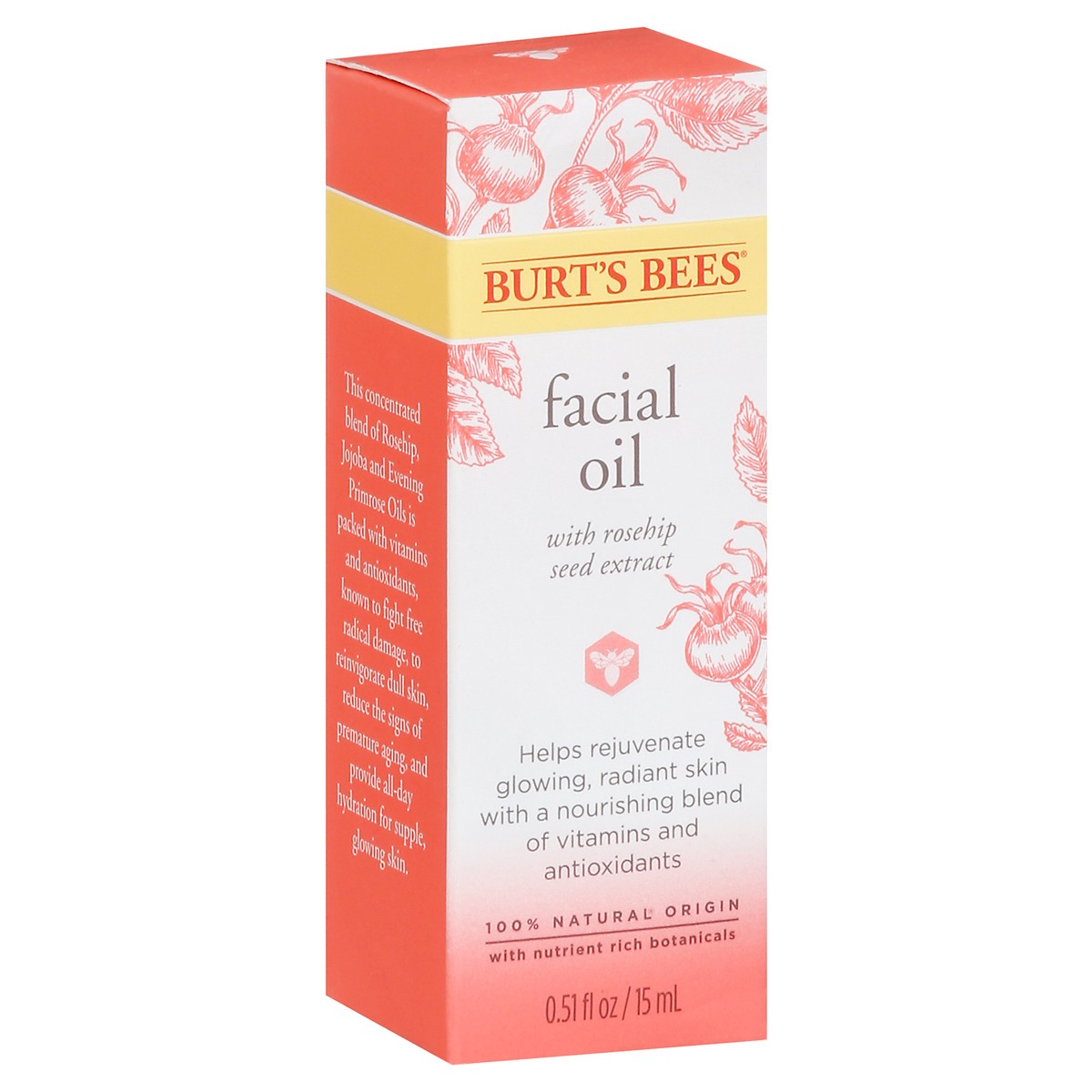 slide 1 of 1, Burt's Bees with Rosehip Seed Extract Face Oil 0.51 fl oz, 0.51 fl oz