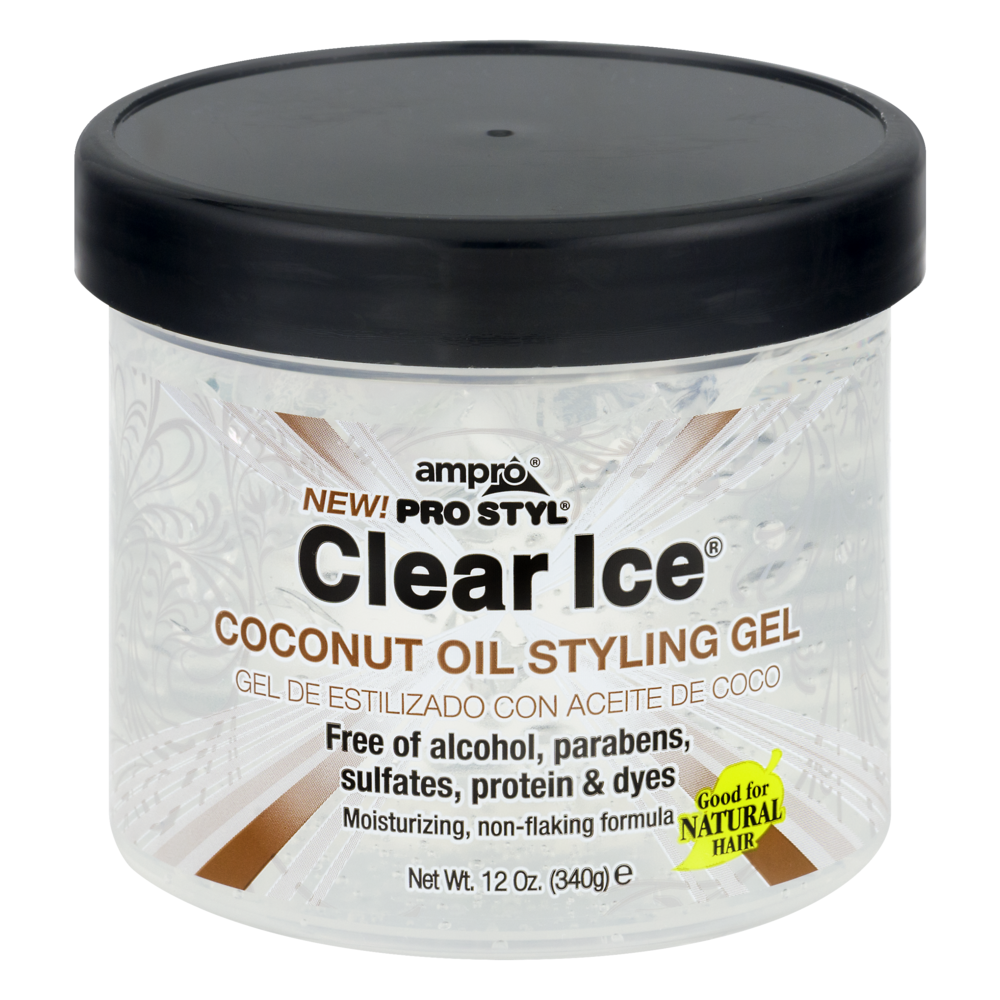 slide 1 of 1, Ampro Pro Styl Clear Ice Coconut Oil Styling Gel, 12 oz