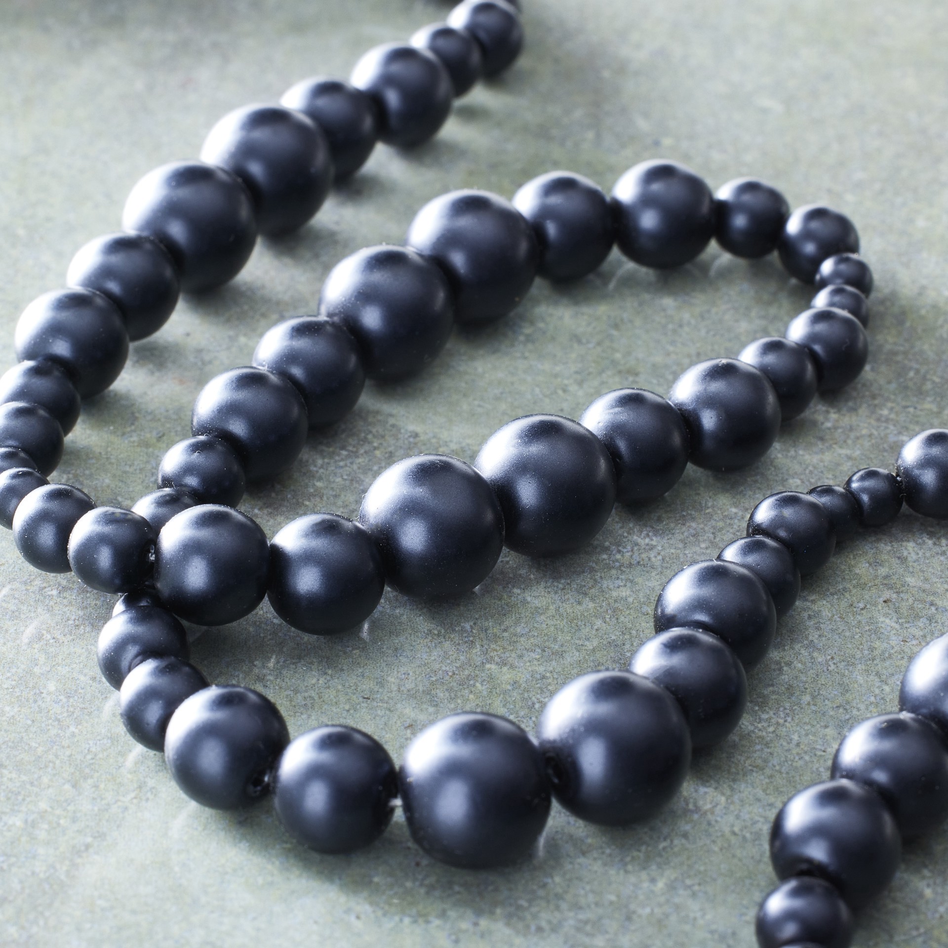 slide 3 of 3, Black Matte Glass Pearl Round Beads By Bead Landing, 4mm-10mm