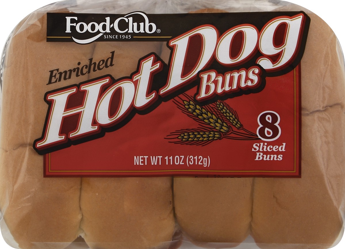 slide 2 of 6, Food Club Hot Dog Buns, 8 ct