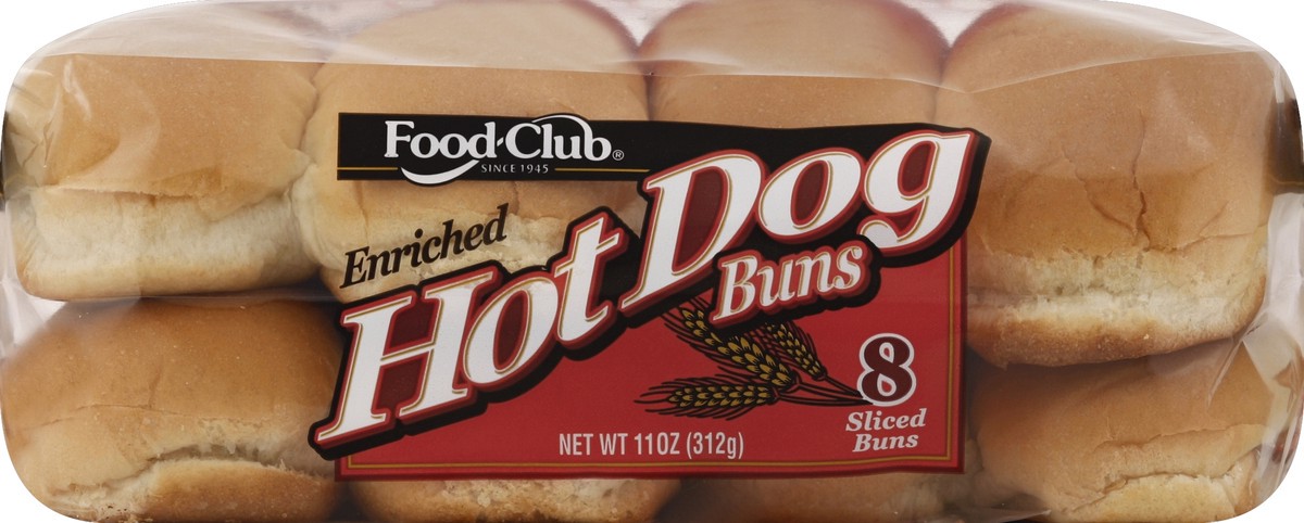 slide 5 of 6, Food Club Hot Dog Buns, 8 ct