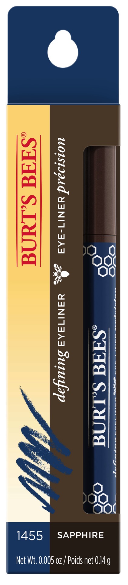 slide 1 of 5, Burt's Bees 100% Natural Origin Defining Eyeliner, Sapphire, Satin Finish - 0.005 Ounce, 0.14 g