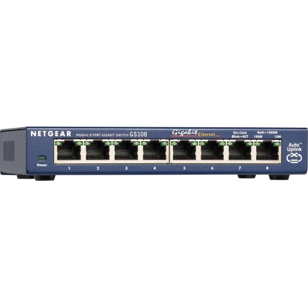 slide 1 of 1, NETGEAR Prosafe 8-Port Gigabit Desktop Switch, 1 ct