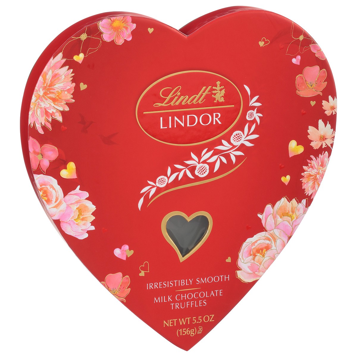 slide 2 of 3, Lindt LINDOR Valentine's Milk Chocolate Candy Truffles Heart, Milk Chocolate with Milk Truffle Filling, 5.5 oz., 5.5 oz