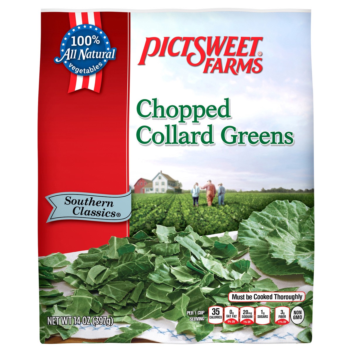 slide 1 of 3, PictSweet Collard Greens, 14 oz