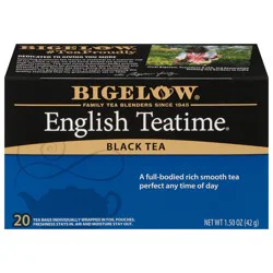 Bigelow English Teatime, Black Tea, Tea bags, 20 TB, 20 individually wrapped tea bags