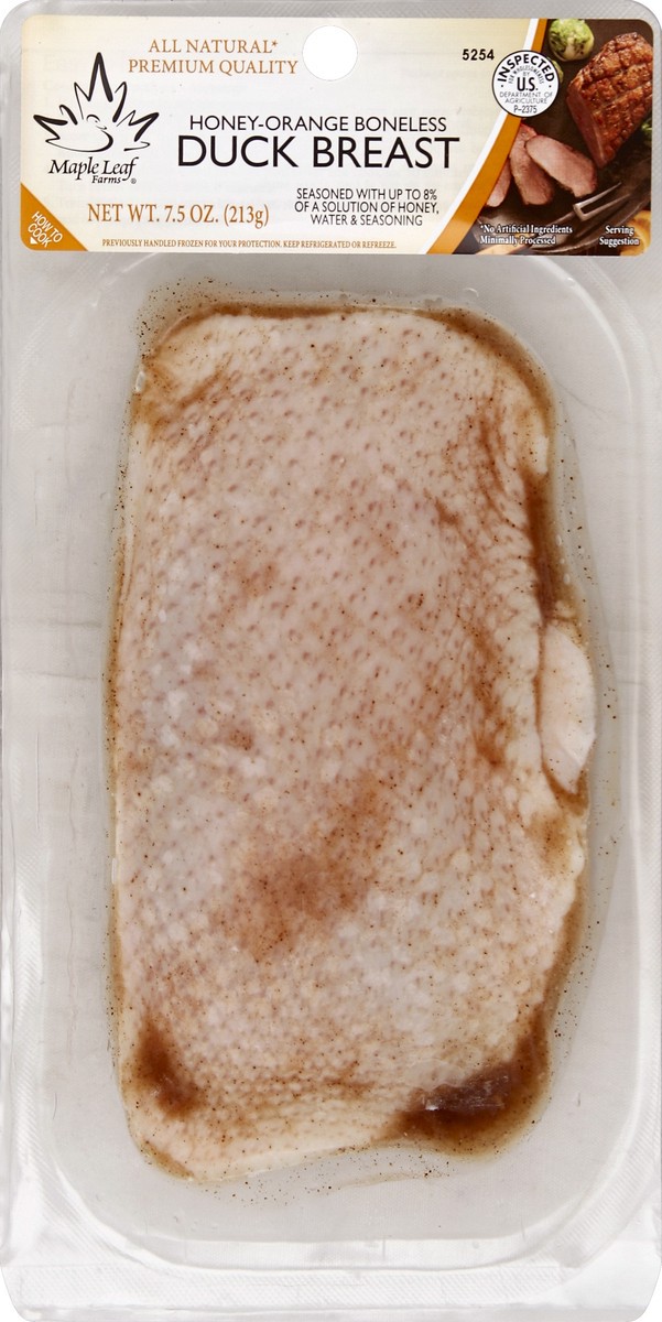 slide 3 of 3, Maple Leaf All Natural Honey Orange Duck Breast, 7.5 oz