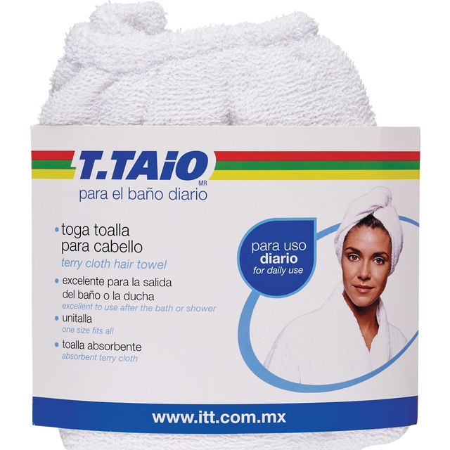slide 1 of 1, T. Taio Terry Cloth Hair Towel, 1 ct