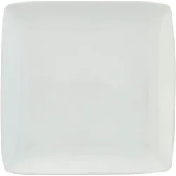 our goods Square Porcelain Dinner Plate - White