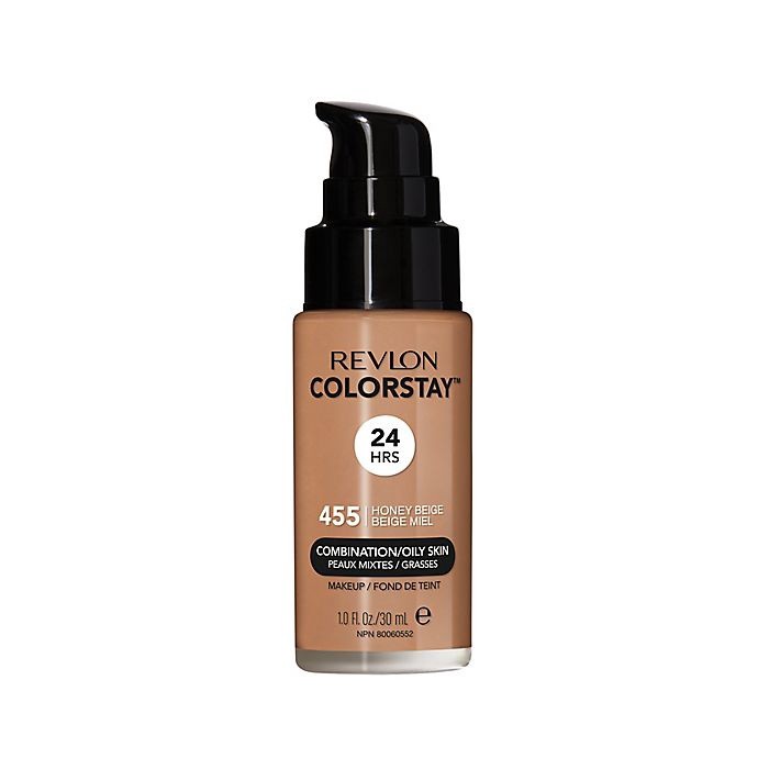 slide 3 of 5, Revlon ColorStay Liquid Foundation For Combination/Oily Skin, Honey Beige, 1 fl oz