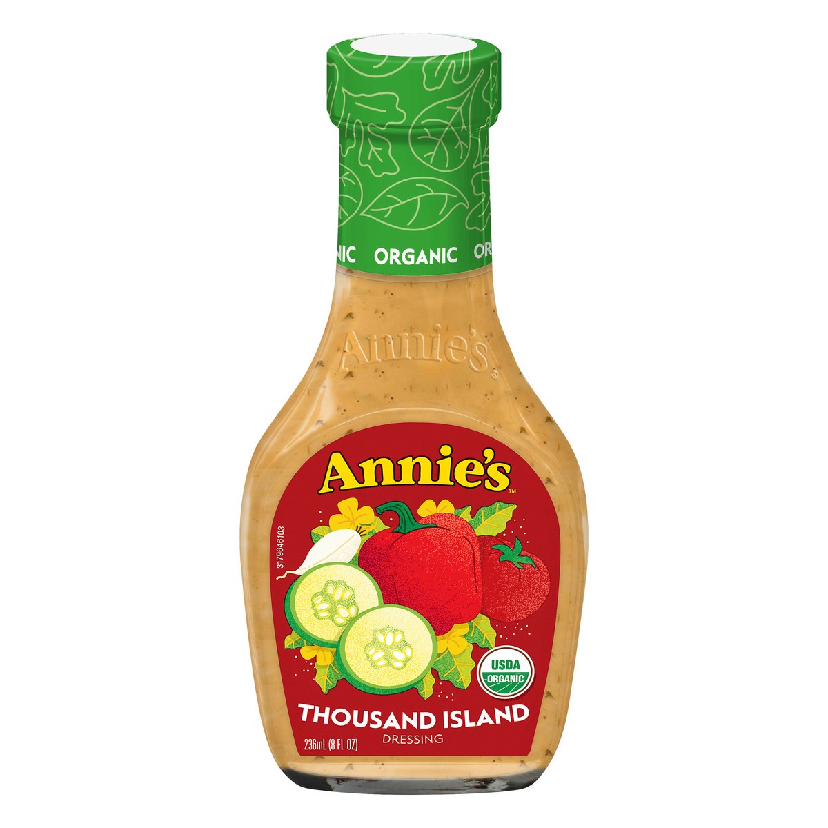 slide 1 of 1, Annie's Organic Thousand Island Salad Dressing, Non-GMO, 8 fl. oz., 