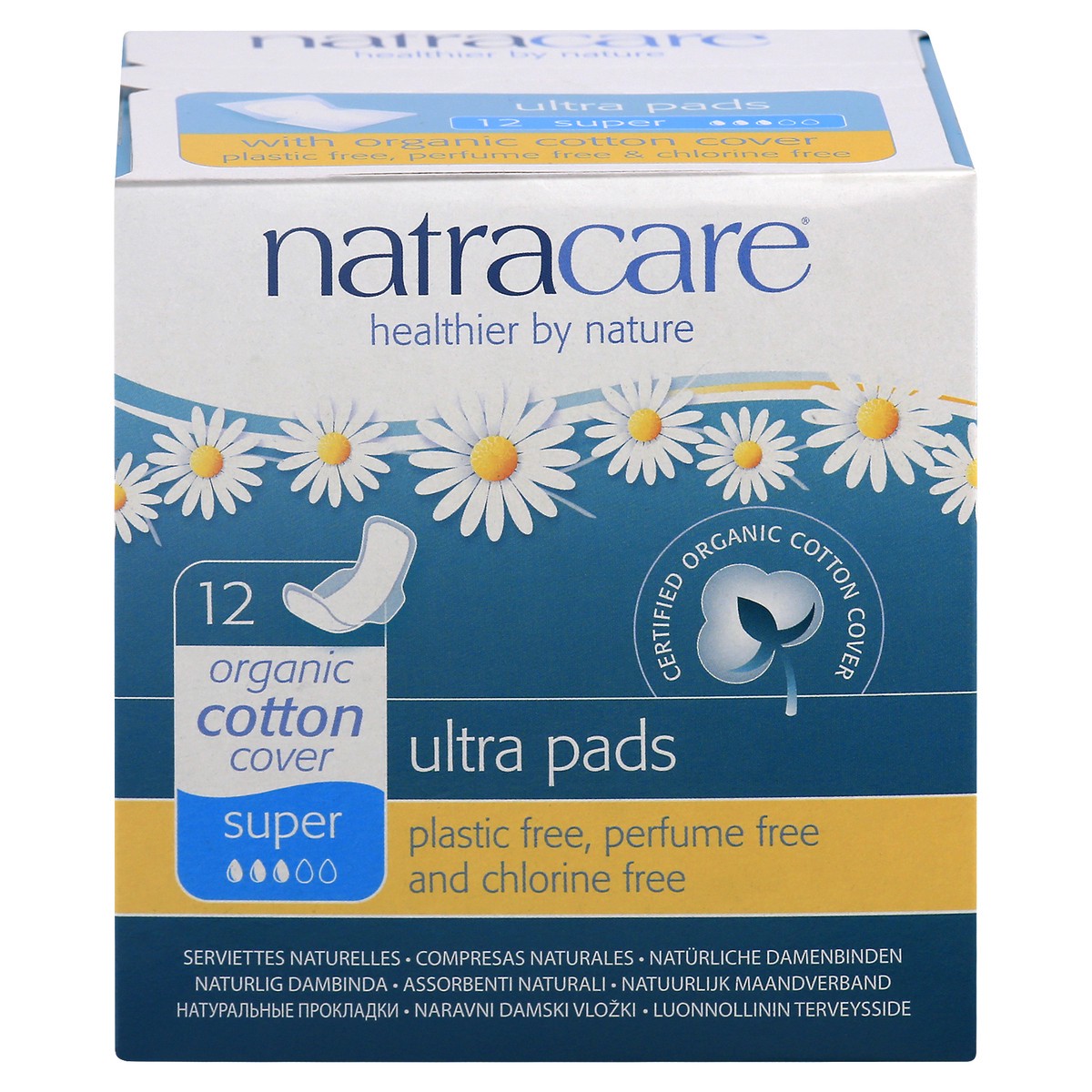 slide 10 of 10, Natracare Pads 12 ea, 12 ct