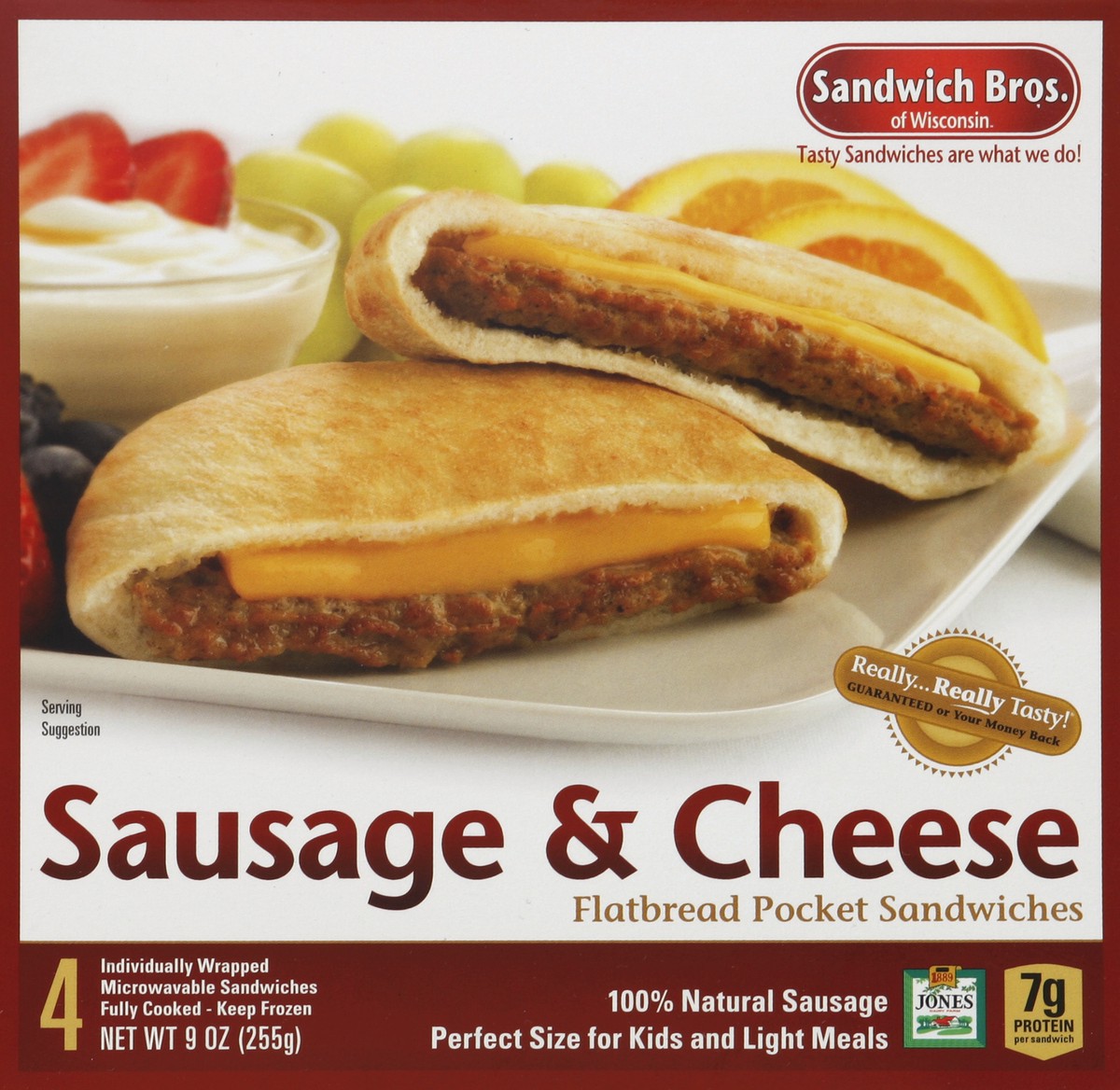 slide 2 of 4, Sandwich Bros. Sausage and Cheese Flatbread Pocket Sandwiches, 9 oz, 4 Count, 9 oz