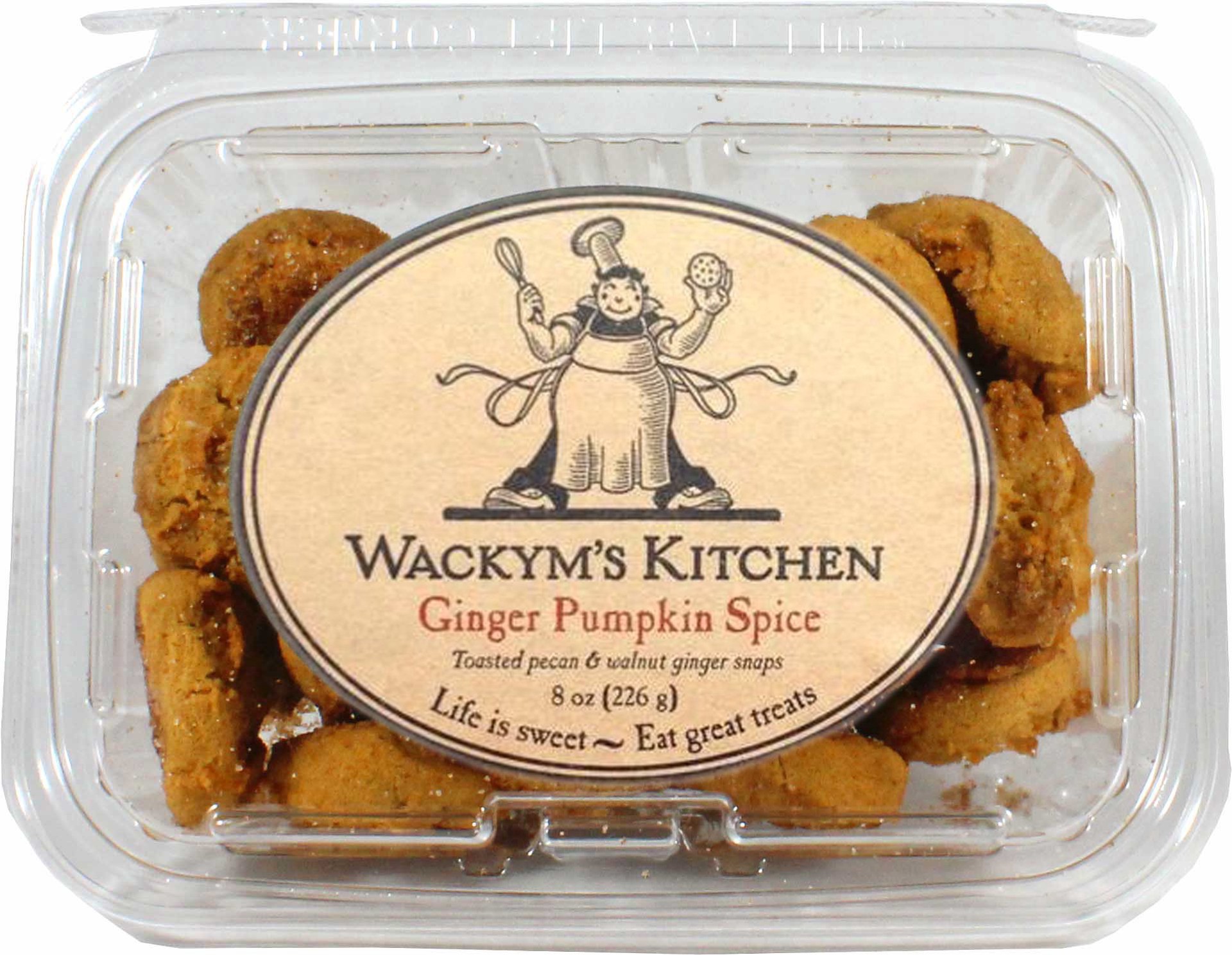 slide 1 of 1, Wackym's Kitchen Ginger Pumpkin Spice Cookies, 8 oz