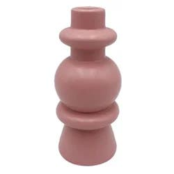 Holiday Home Easter 7.4 in Ceramic Candle Holder - Pink