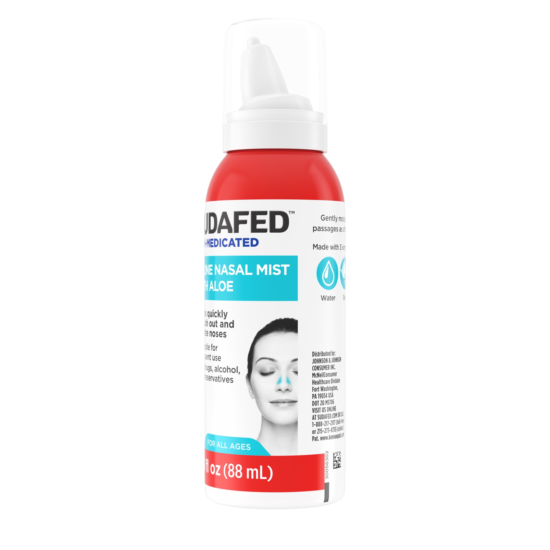 slide 6 of 6, Sudafed Saline Nasal Mist, 3 oz