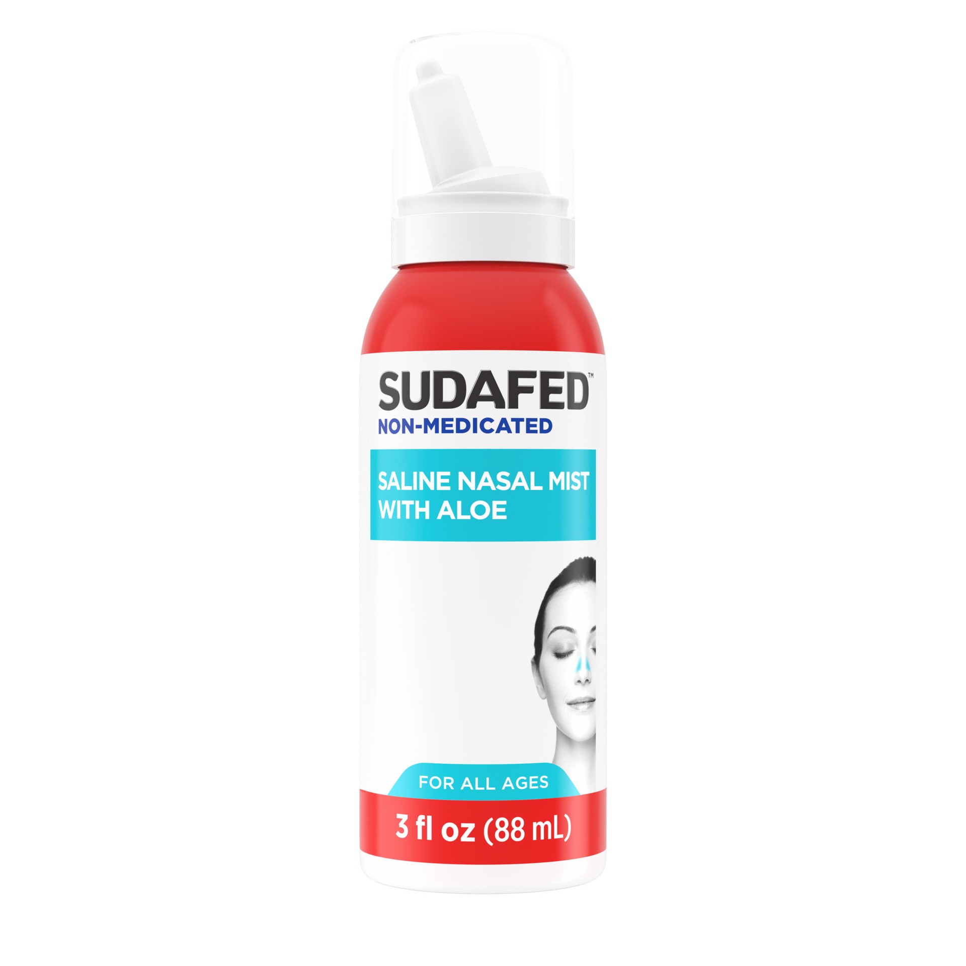 slide 1 of 6, Sudafed Saline Nasal Mist, 3 oz