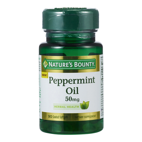 slide 1 of 6, Nature's Bounty Peppermint Oil, 50 mg, Coated Softgels, 90 ct