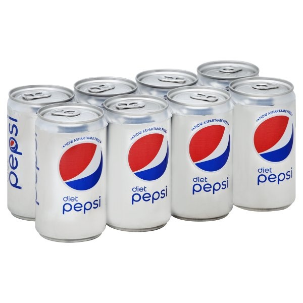 slide 1 of 2, Pepsi Diet Pepsi Cola Mini Cans - 8 ct; 7.5 fl oz, 8 ct; 7.5 fl oz
